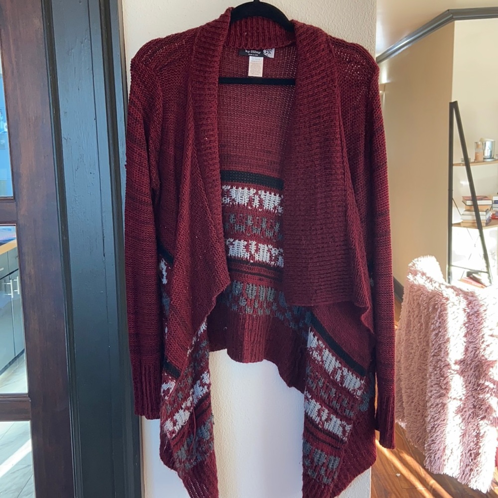 Velvet knit cardigan